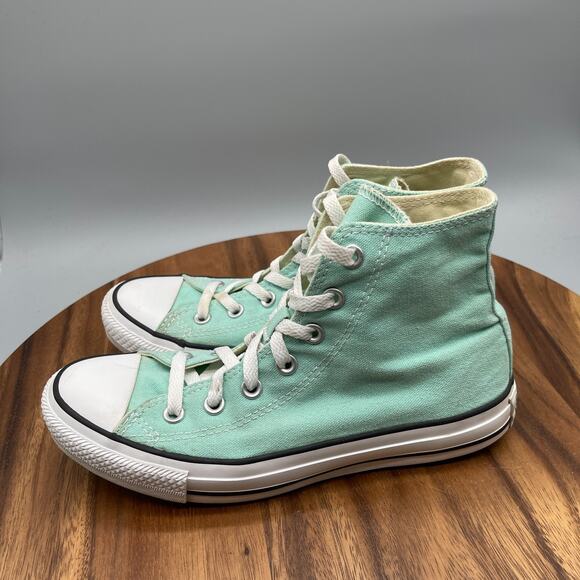 Converse Chuck Taylor All Star Shoes Womens 8 Mint Hi Top Canvus Skate Casual - Picture 3 of 8